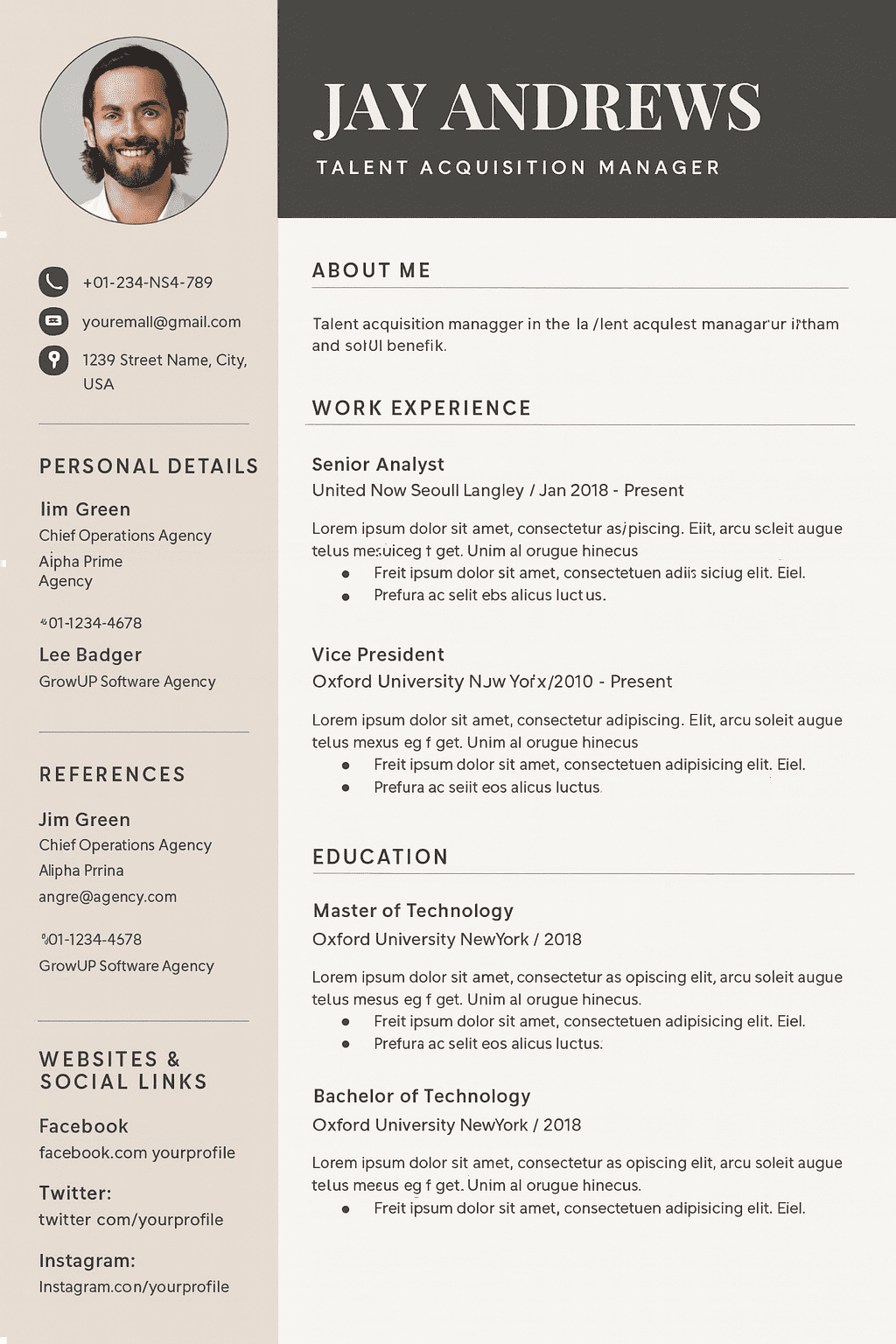 resume writing for senior analyst truecv